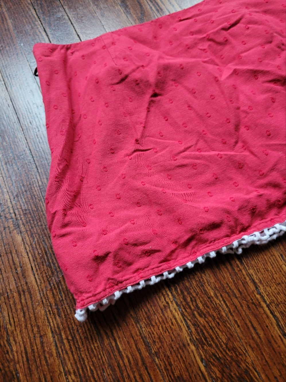 West Of Melrose Red/ White Trim Mini Skirt Size Small, Travel Casual Vacation - Picture 8 of 12